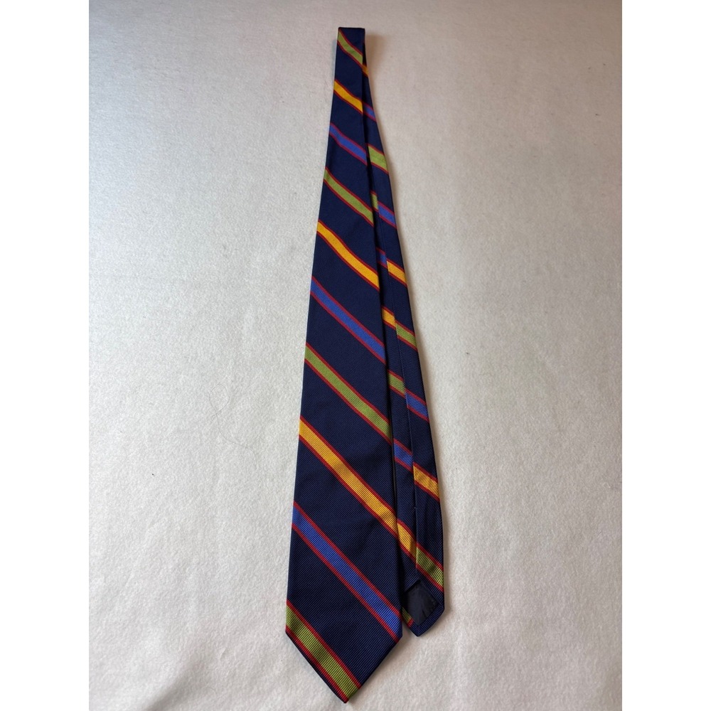 Brooks Brothers Mens Irregular All Silk Striped Tie Made‎ In USA